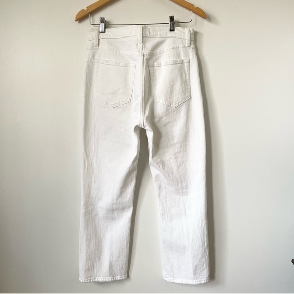 Abercrombie & Fitch Ankle Straight Ultra High Rise White Jeans, Sz 28/6 - Picture 8 of 13
